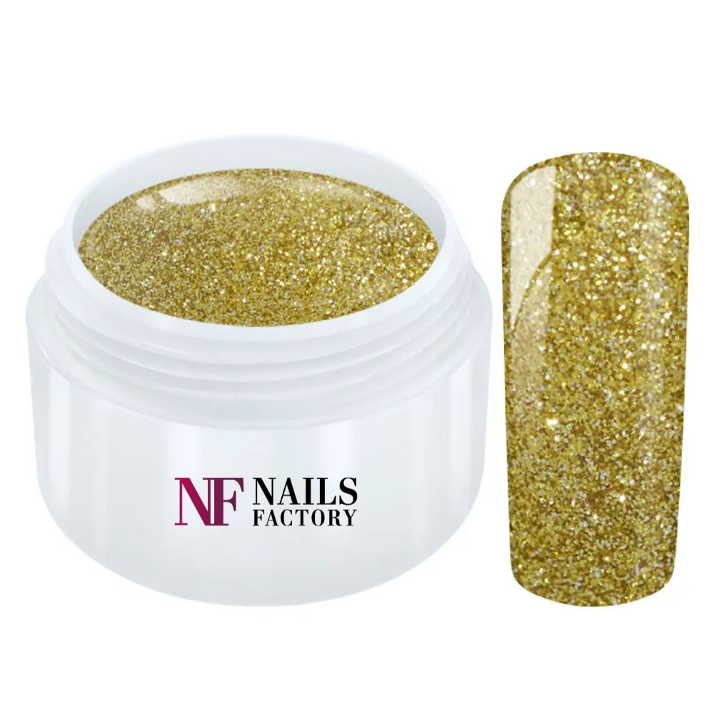 Nails Factory Farbgel Extrem Glitter Gold