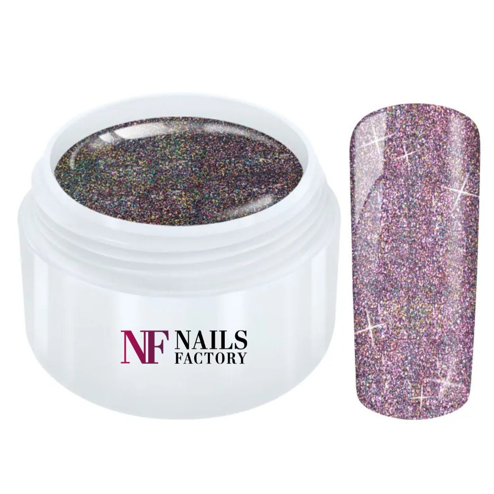 Nails Factory Farbgel Galaxy Holo Glitter Purple