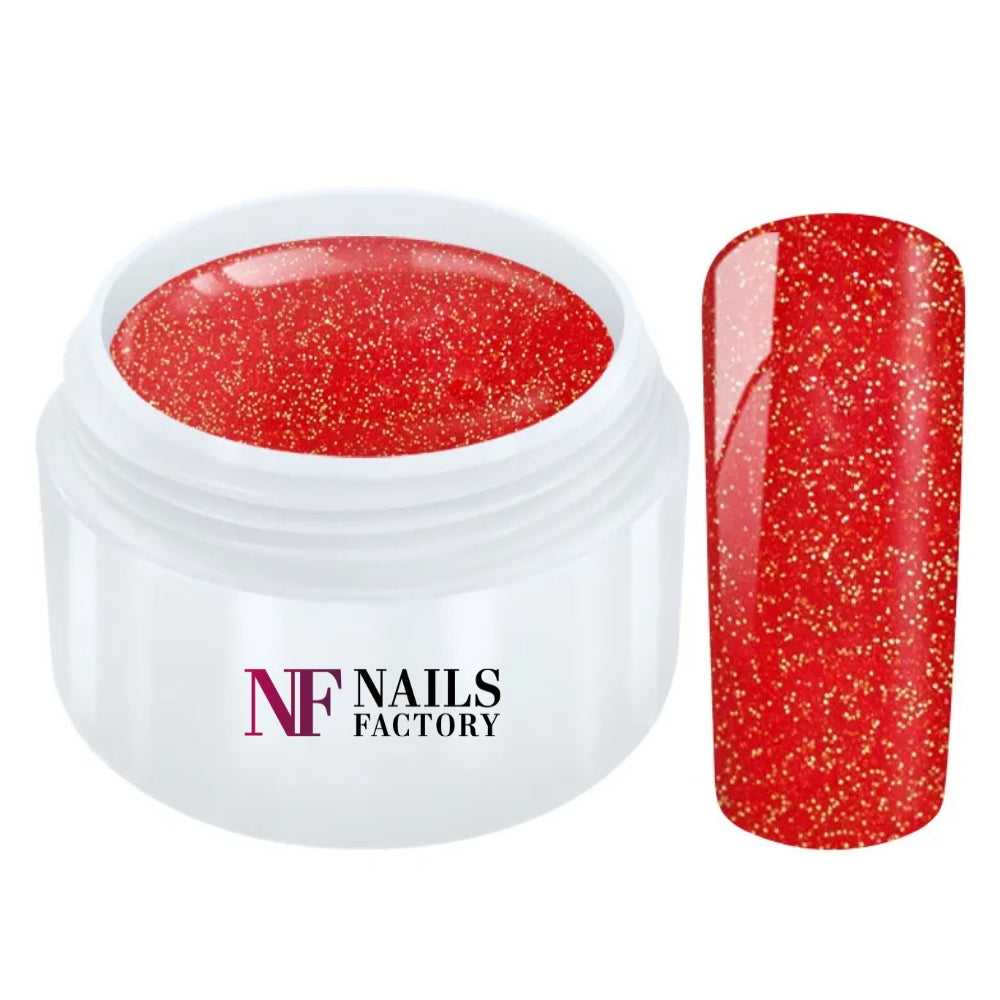 Nails Factory Farbgel Glitter Sugar Red