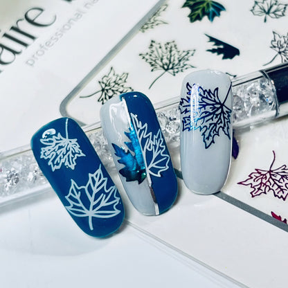 Nail Sticker Herbstblätter Bunt