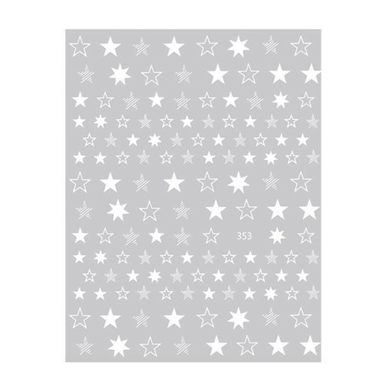 Nail Sticker Sterne Weiss