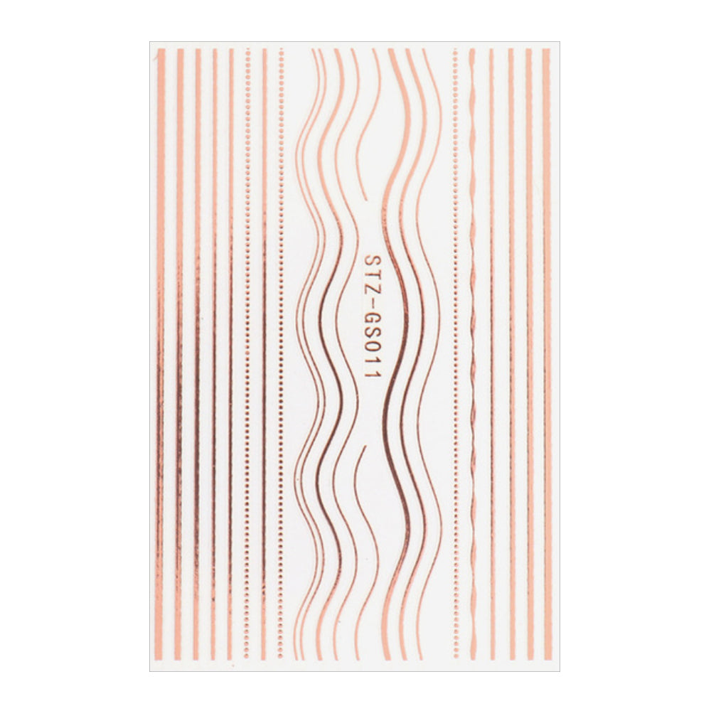 Nail Sticker Stripe Rose Gold