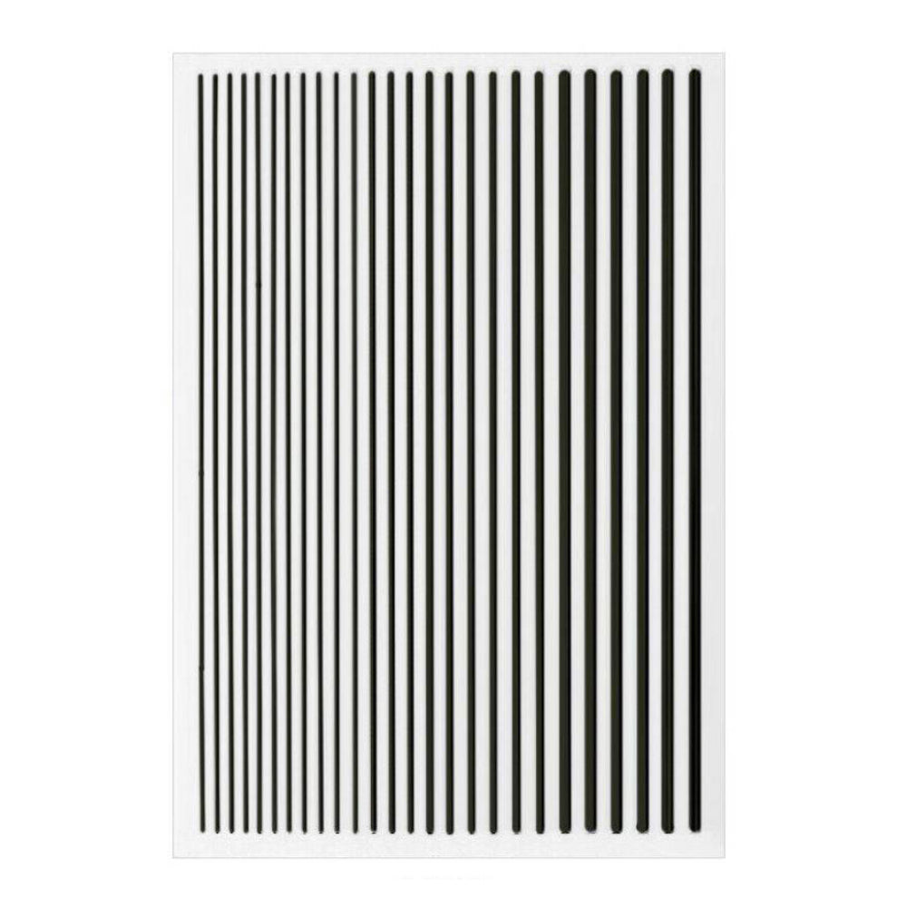 Nail Sticker Stripes Schwarz