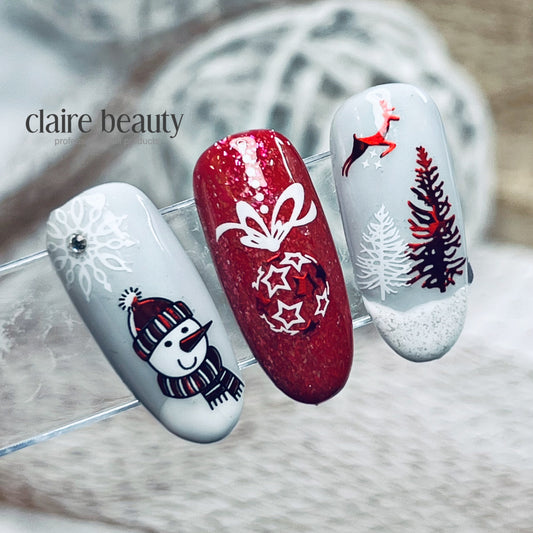 Nail Sticker Weihnachten Rot