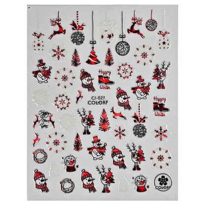 Nail Sticker Weihnachten Rot