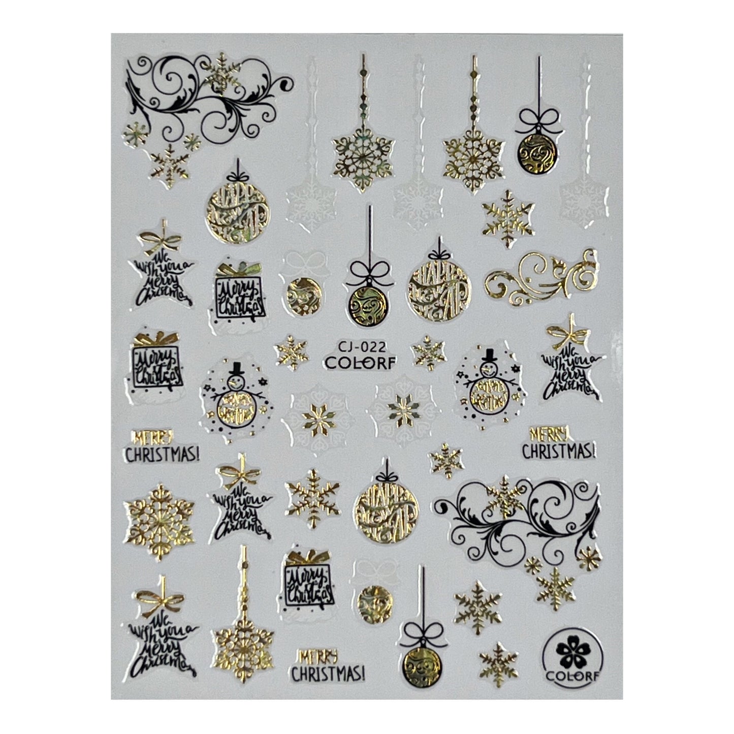 Nail stickers Christmas baubles