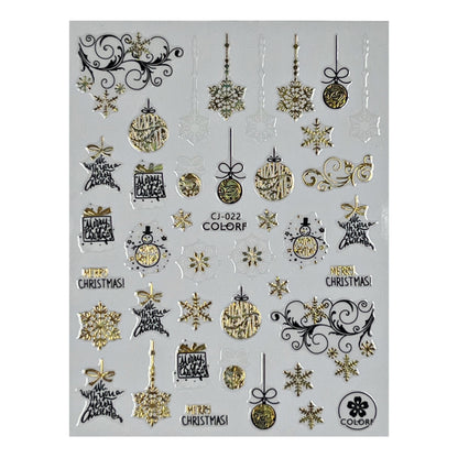 Nail stickers Christmas baubles
