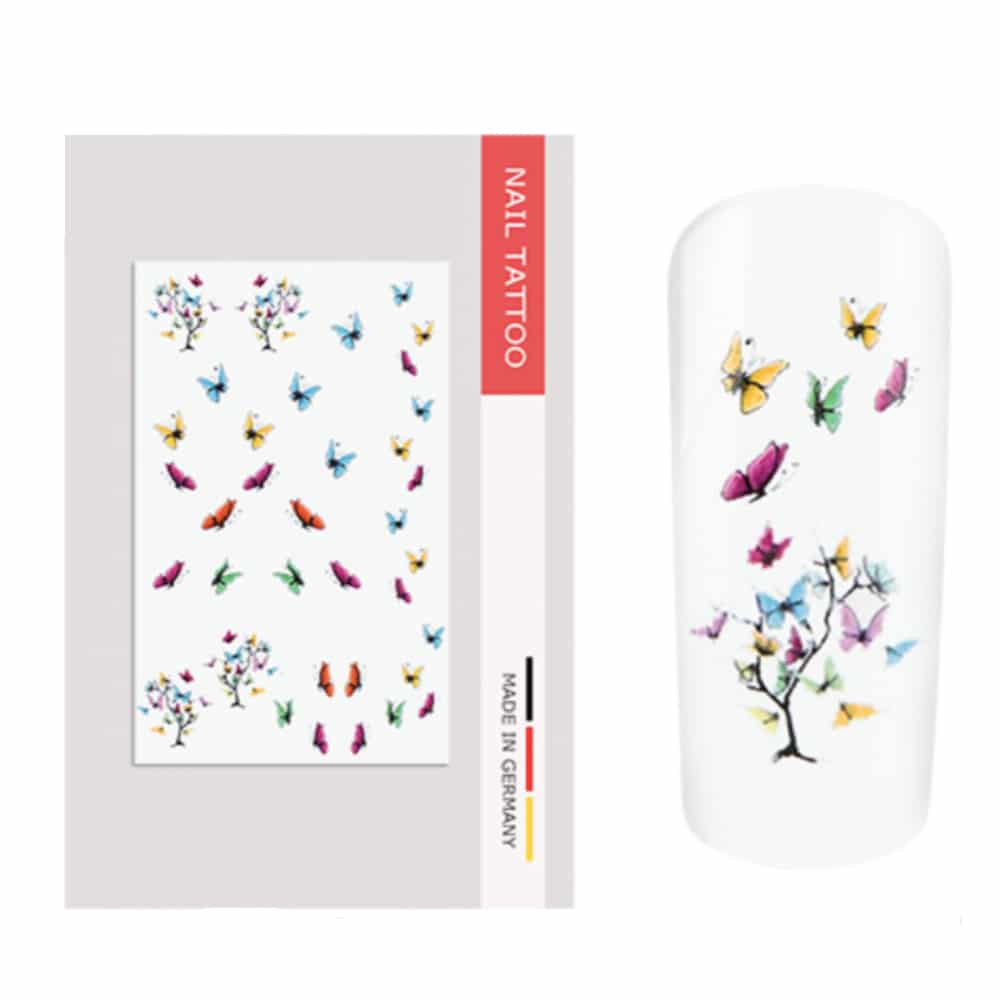 Nailart Tattoo Schmetterlingsbaum