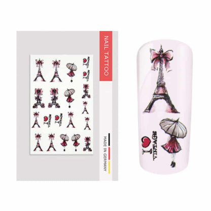 Nailart Tattoo Vintage Paris