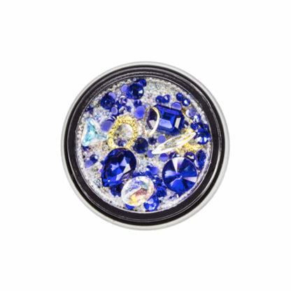Nailart Strasssteine & Overlays Mix Blau