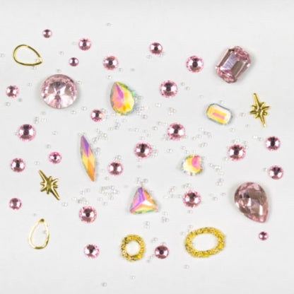 Nailart Strasssteine & Overlays Mix Rosa