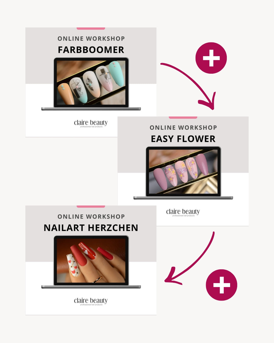 Nailart Bundle – Farbboomer, Herzchen & Easy Flower Online Workshops