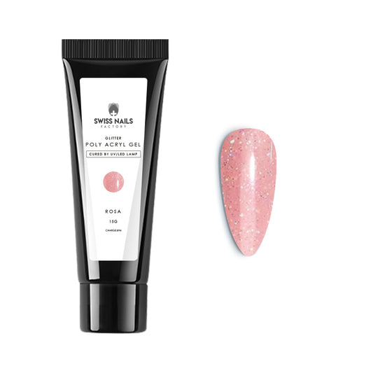 Poly Acryl Gel Rosa Glitter Nr. 114