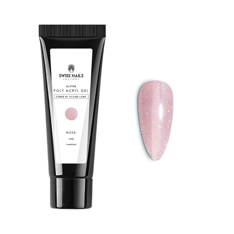 Poly Acryl Gel Rosé Glitter Nr. 115 15g