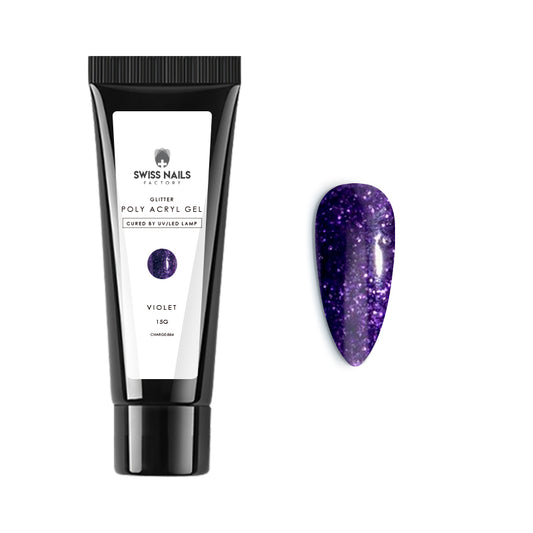 Poly Acryl Gel Violett Glitter Nr. 109