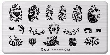 Nail art stamping template no. 12