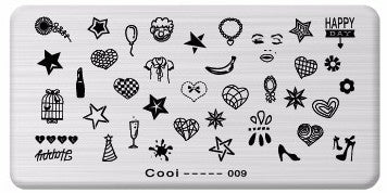 Nailart Stamping Schablone Nr. 9