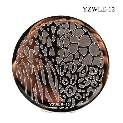 Nail art stamping template round YZWLE-12