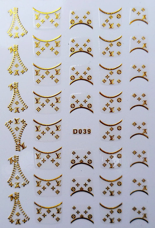 Sticker Louis Vuitton LV D039 gold