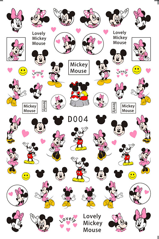 Sticker Mickey + Minnie Mouse bunt D004