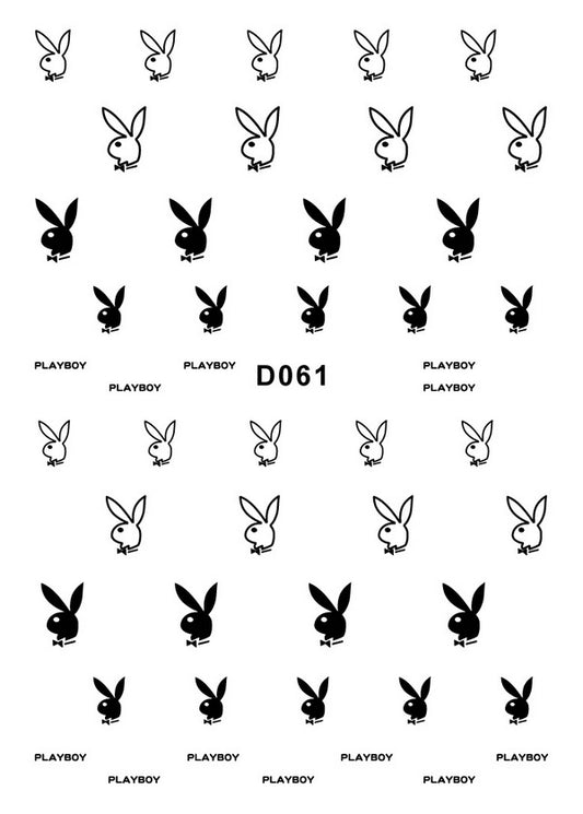 Sticker Playboy black/white D061