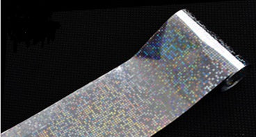 Transferfolie Silber Pixel rund Holo Effekt Nr. 24