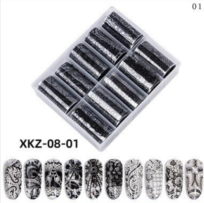 Transferfolien Set XKZ-08-01 mit 10 Rollen