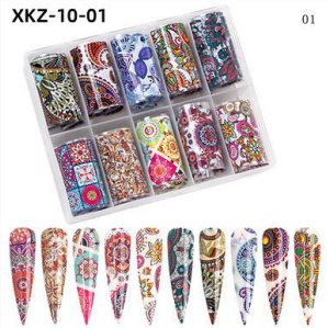 Transferfolien Set XKZ-10-01 mit 10 Rollen